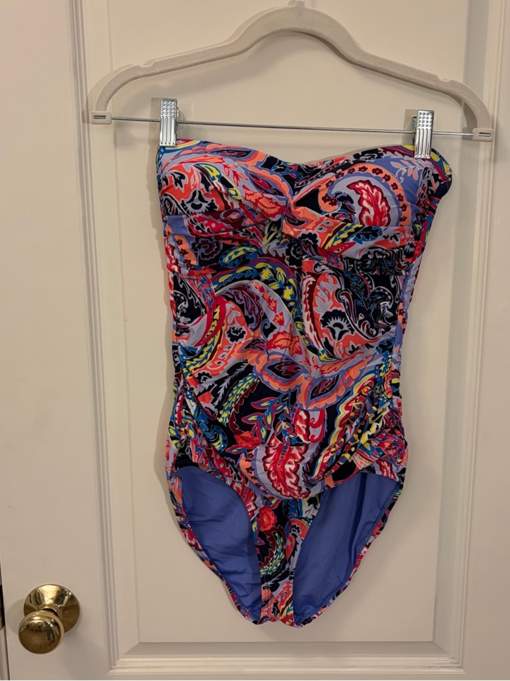 Anne Cole Multicolor Paisley One-Piece Swimsuit - Size 8